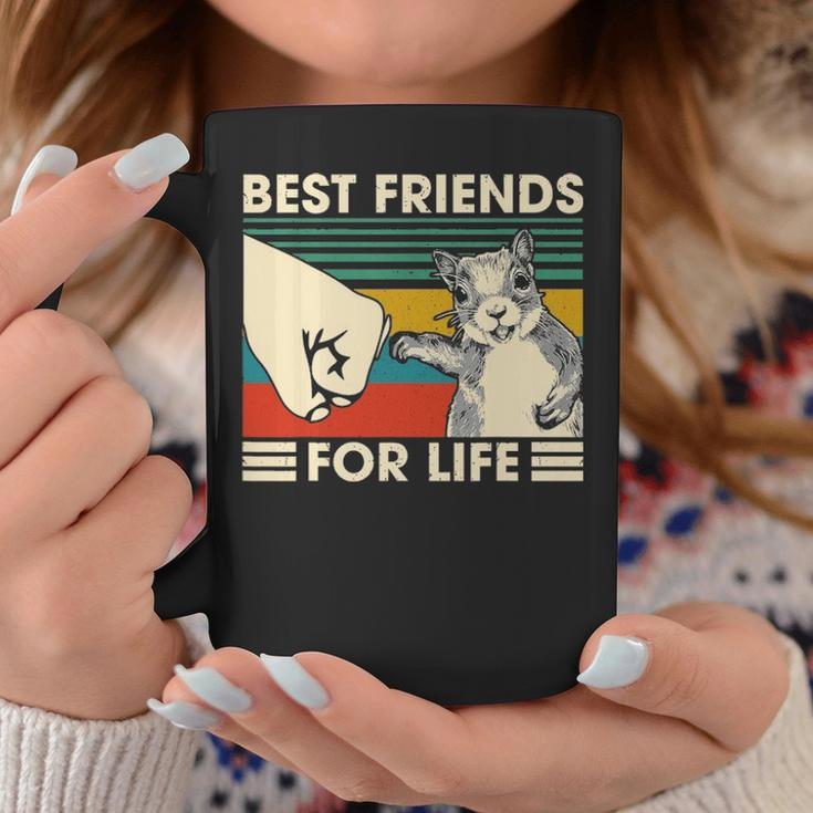 Retro Vintage Squirrel Best Friend For Life Fist Bump V2 Coffee Mug Funny Gifts