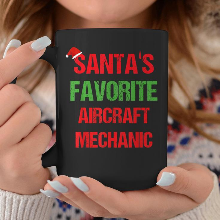 Santas Favorite Aircraft Mechanic Funny Christmas Gift Coffee Mug Unique Gifts