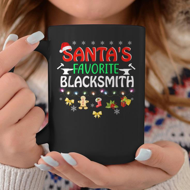 Santas Favorite Blacksmith Funny Christmas Xmas Lights Hat Coffee Mug Unique Gifts