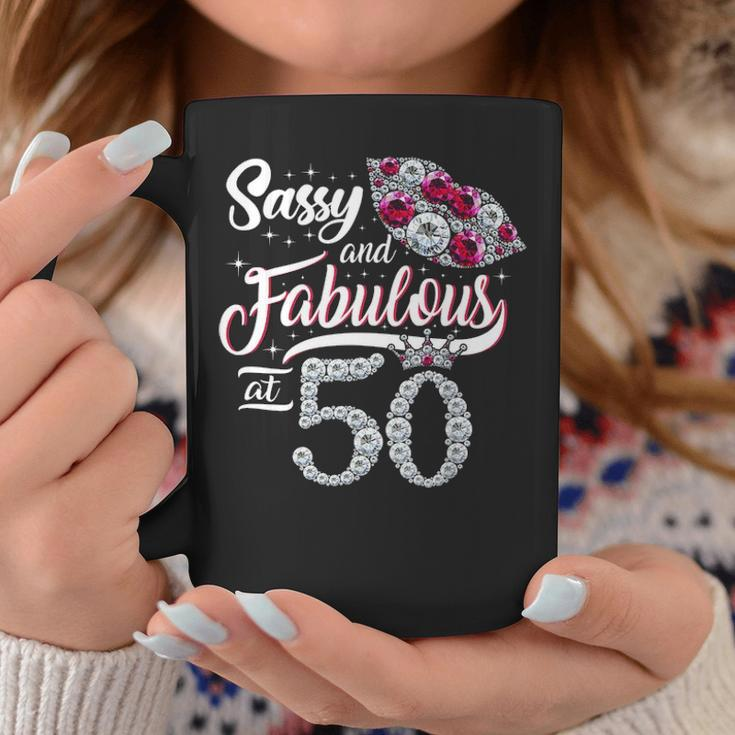 Sassy And Fabulous At 50 Womens 50Th Birthday Gifts Coffee Mug Funny Gifts