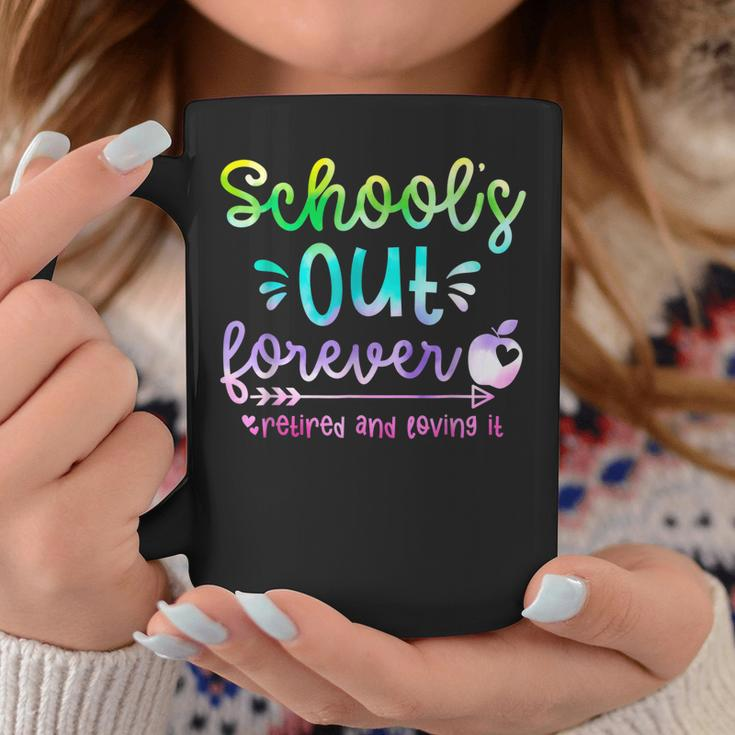 Schools Out Forever Retired & Loving It Funny Teacher Summer Coffee Mug Personalized Gifts