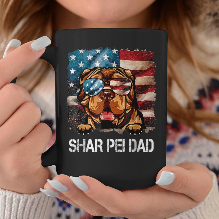 Shar Pei Dad American Flag 4Th Of July Dog Fathers Day Gift For Mens Coffee Mug Unique Gifts