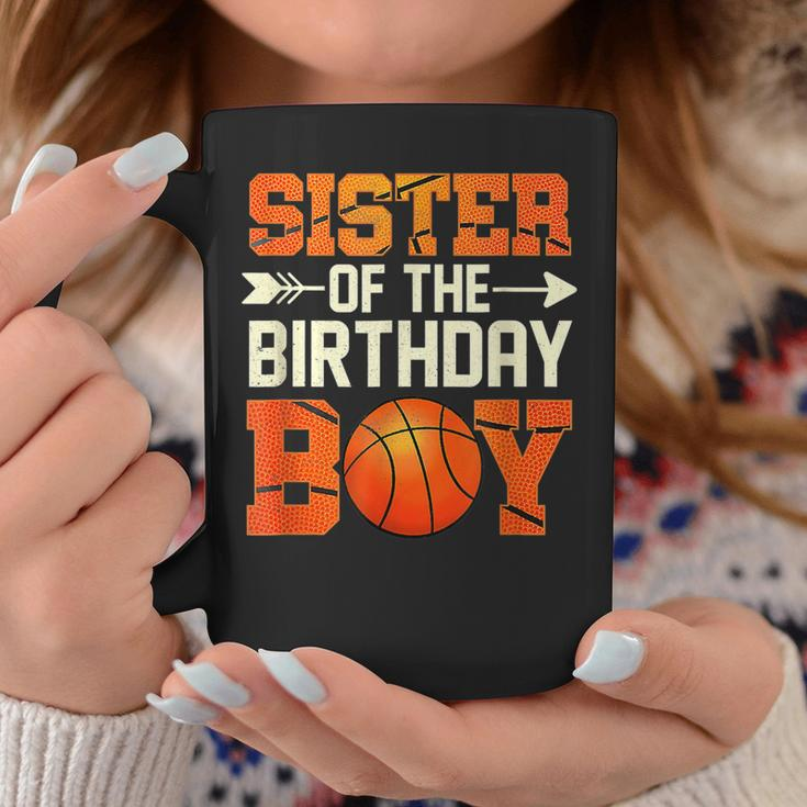 Sister Of The Birthday Boy Basketball Mother Mom Funny Coffee Mug Unique Gifts
