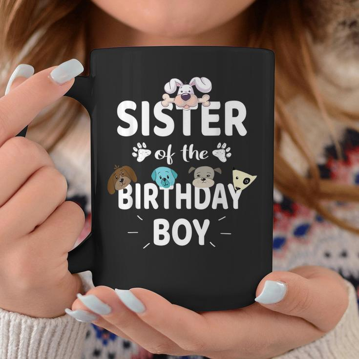 Sister Of The Birthday Boy Dog Lover Party Puppy Theme Coffee Mug Unique Gifts