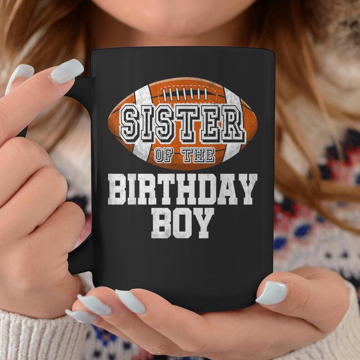 Sister Of The Birthday Boy Football Player Vintage Retro Coffee Mug Unique Gifts
