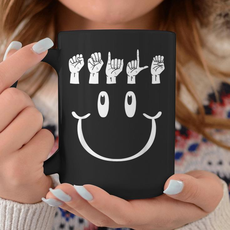 Smile Hand Sign Language Asl Interpreter Translator Coffee Mug Unique Gifts