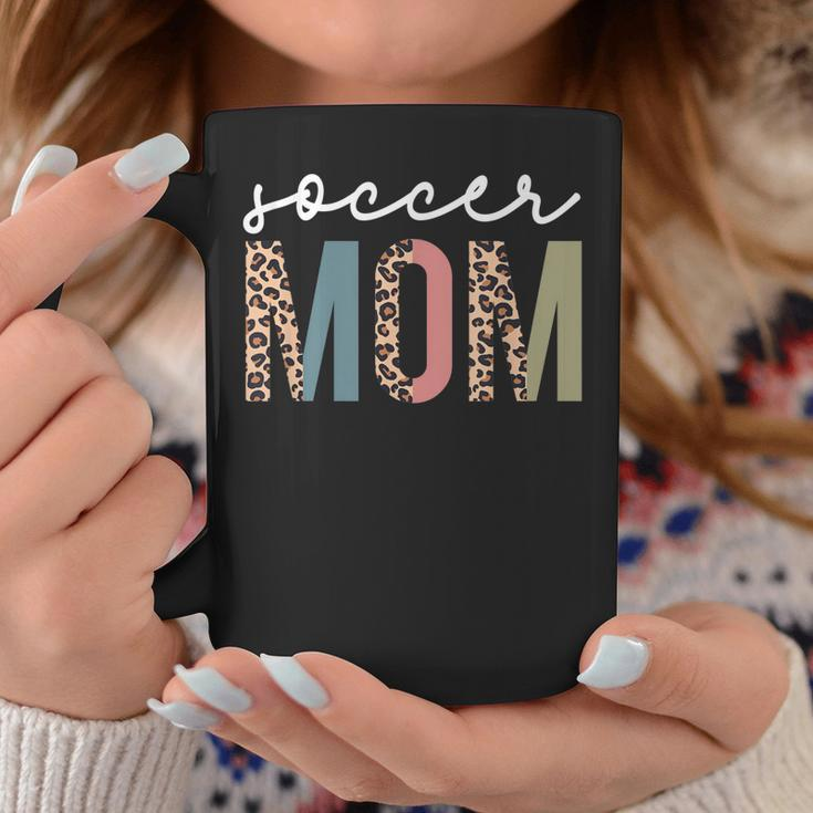 Soccer Mom Cute Mom Life Soccer Game Day Cheer Mom Leopard Coffee Mug Unique Gifts