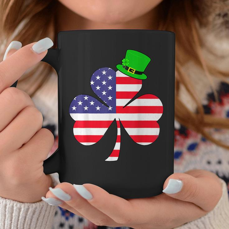 St Patricks Day Irish American Flag Shamrock  V3 Coffee Mug Personalized Gifts