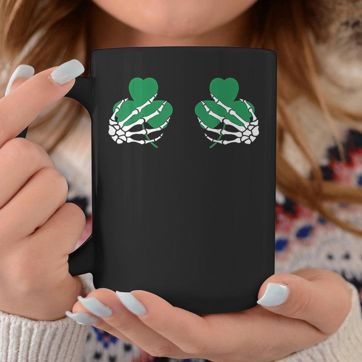 St Patricks Day Paddys Skeleton Hand Irish Shamrock Boobs Coffee Mug Unique Gifts