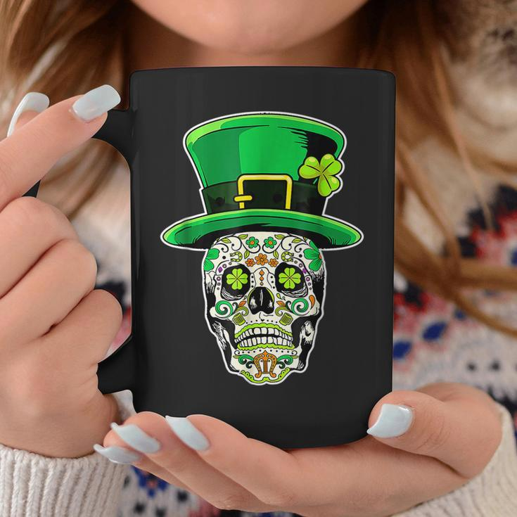 Sugar Skull Happy St Patricks Day Of Dead Coffee Mug Funny Gifts
