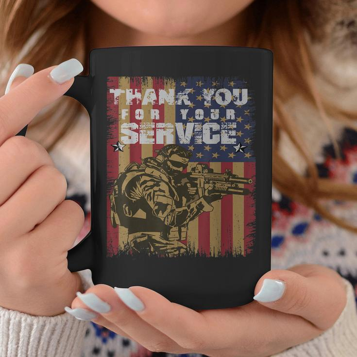 Thank You For Your Service Veteran Us Flag Veterans Day Coffee Mug Funny Gifts