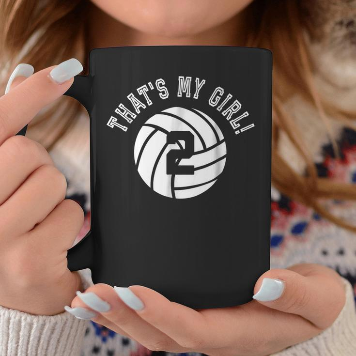 Thats My Girl 2 Volleyball Player Mom Or Dad Gift Coffee Mug Unique Gifts