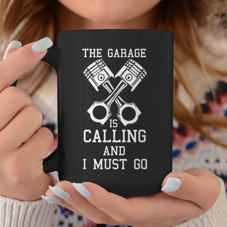 The Garage Is Calling And I Must Go Car Diesel Mechanic Gift For Mens Coffee Mug Unique Gifts