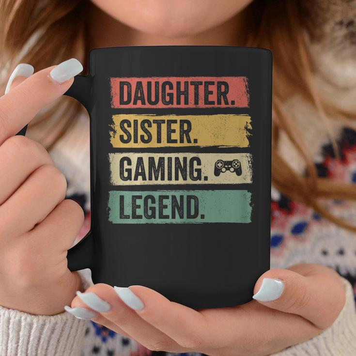 Tochter Schwester Gaming Legende Vintage Video Gamer Girl Tassen Lustige Geschenke