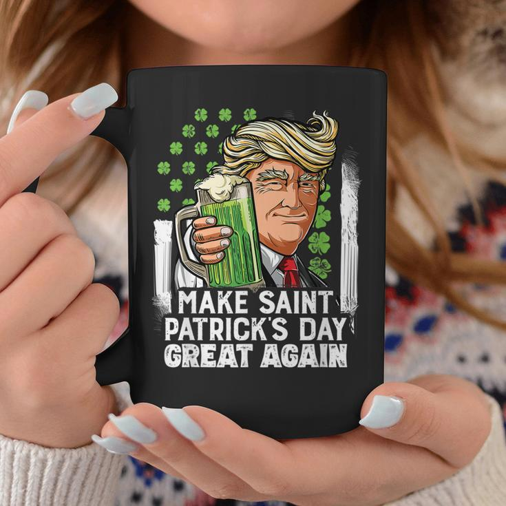 Trump Make St Patricks Day Great Again Funny Men Shamrock Coffee Mug Funny Gifts