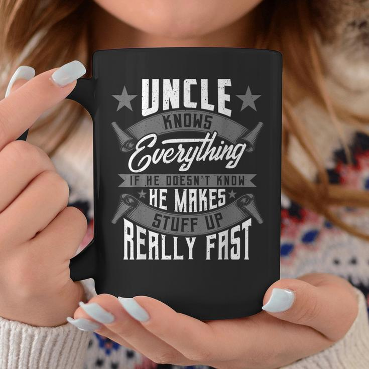 Uncle Knows Everything Funny Uncle Fathers Day Gifts Gift For Mens Coffee Mug Unique Gifts