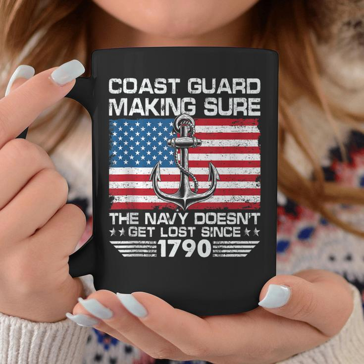 Us Coast Guard Making Sure The Navy Doesnt Get Lost Uscg Coffee Mug Funny Gifts