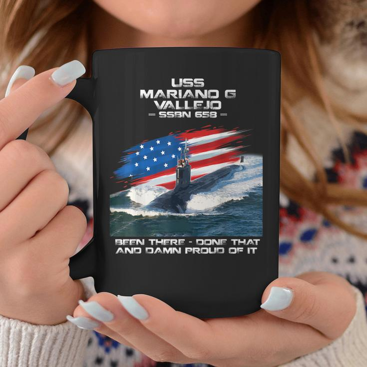 Uss Mariano G Vallejo Ssbn-658 American Flag Submarine Coffee Mug Funny Gifts