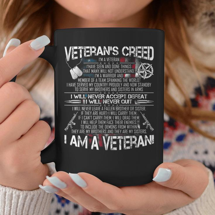 Veteran Creed Proud Veterans Dad Grandpa Men Coffee Mug Funny Gifts