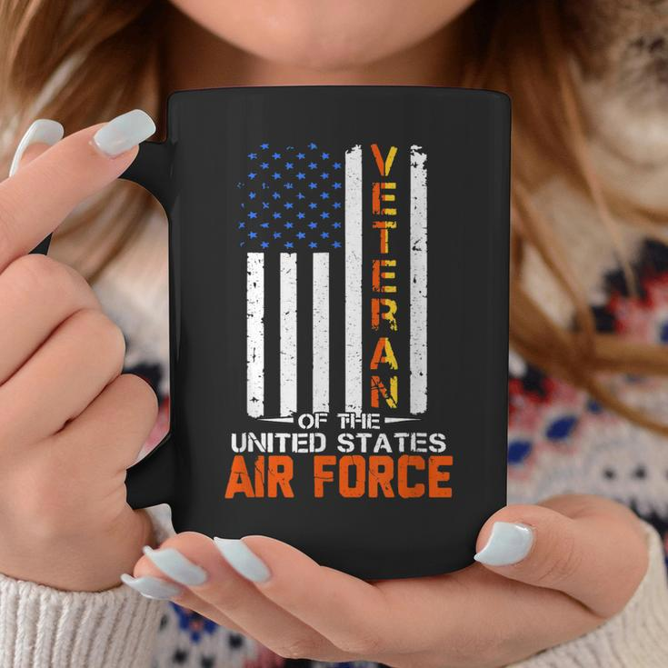 Veteran Of The United States Air Force Usaf Retro Us Flag Coffee Mug Funny Gifts