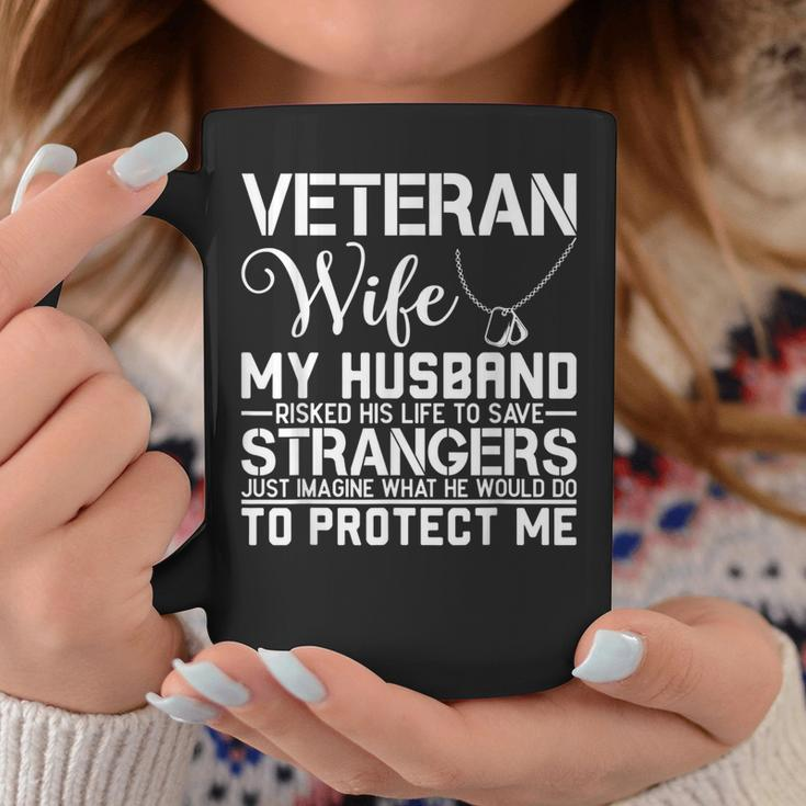 Veteran Wife Army Husband Soldier Saying Cool Military Gift V2 Coffee Mug Funny Gifts