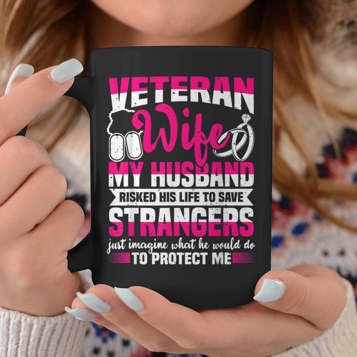 Veteran Wife Husband Soldier & Saying For Military Women Coffee Mug Funny Gifts