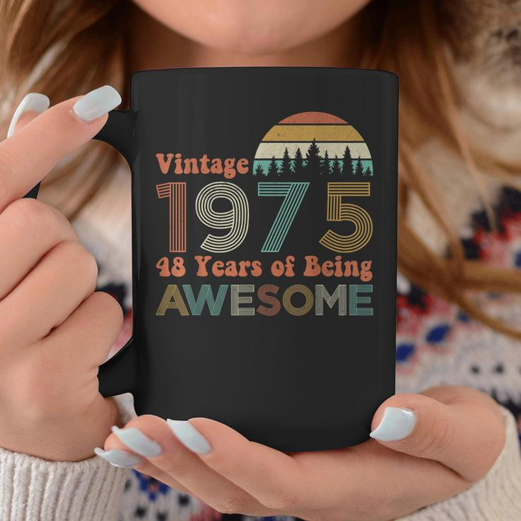 Vintage 1975 48 Years Of Being Awesome 48Th Birthday Coffee Mug Funny Gifts