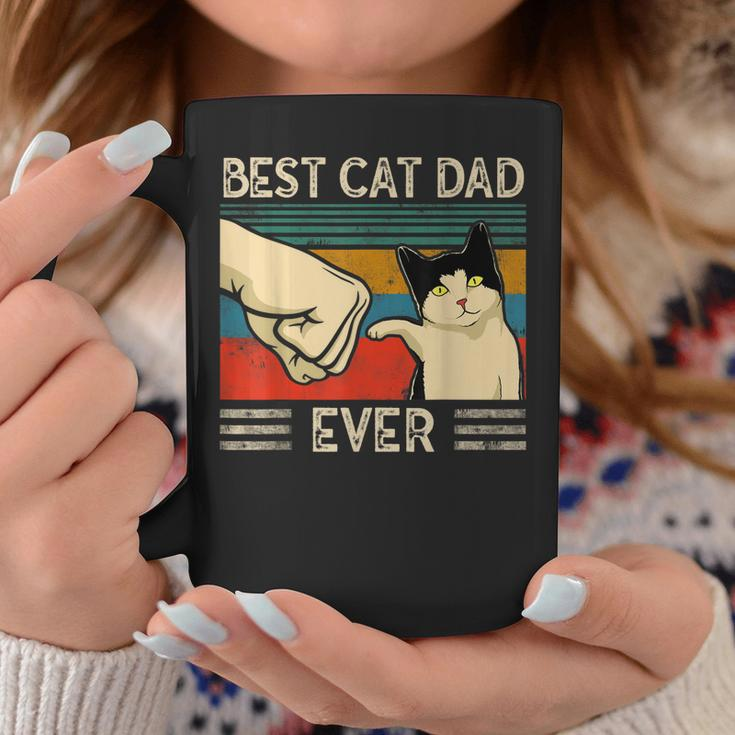 Vintage Best Cat Dad Ever Bump Fit V2 Coffee Mug Funny Gifts