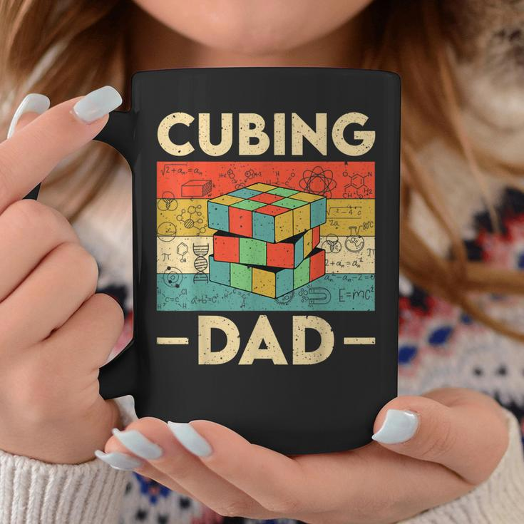 Vintage Cubing Dad Funny Speedcubing Math Lovers Coffee Mug Funny Gifts