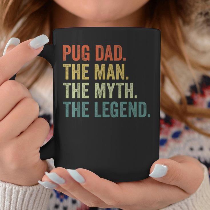 Vintage Dog Dad Man Myth Legend Fathers Day Pug Dad Coffee Mug Funny Gifts