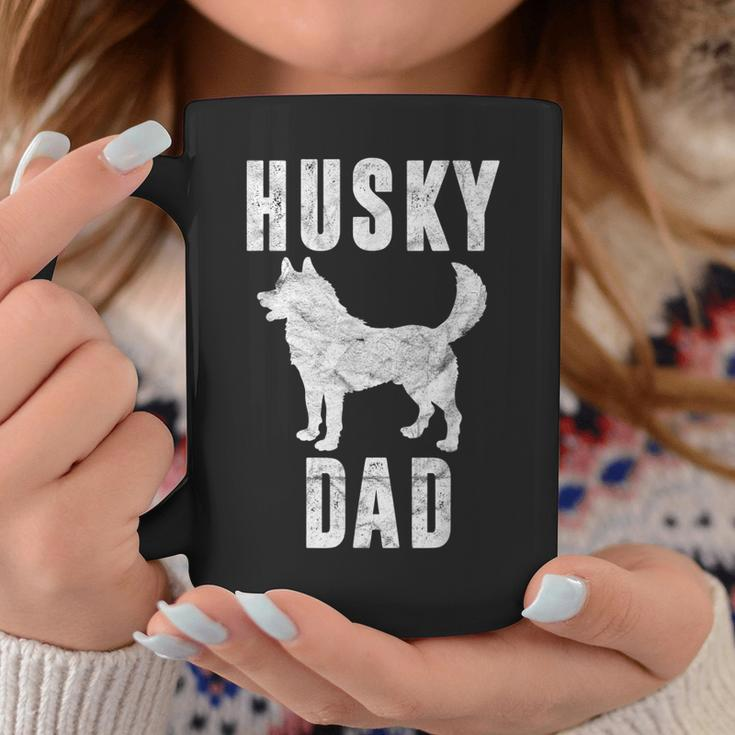 Vintage Husky Dad Gift Dog Daddy Siberian Huskies Father Coffee Mug Funny Gifts
