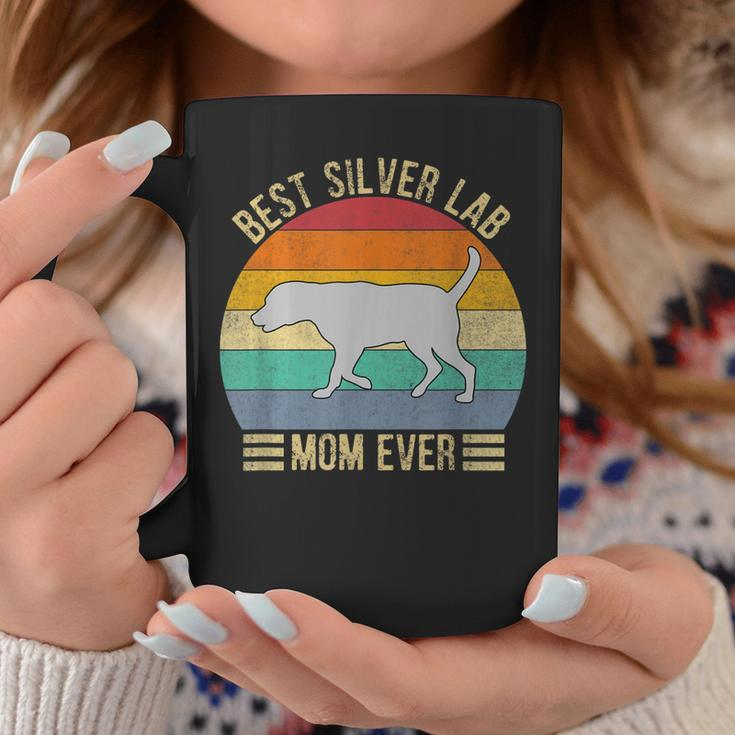 Vintage Retro Best Silver Lab Mom Ever Labrador Retriever Coffee Mug Funny Gifts