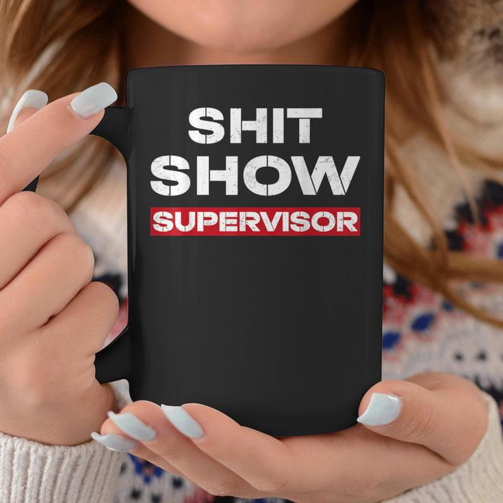 Vintage Shit Show Supervisor Funny Mom Boss Manager Teacher Coffee Mug Unique Gifts