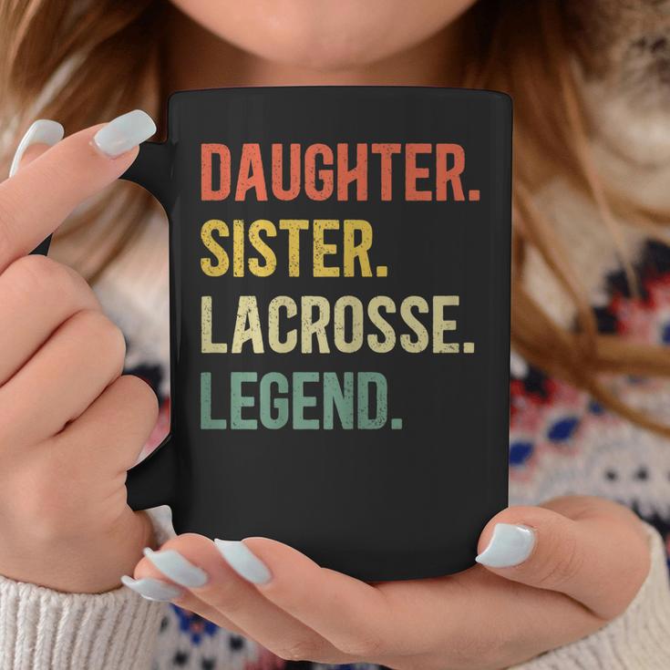 Vintage Tochter & Schwester Lacrosse Legende, Retro Lacrosse Girl Tassen Lustige Geschenke