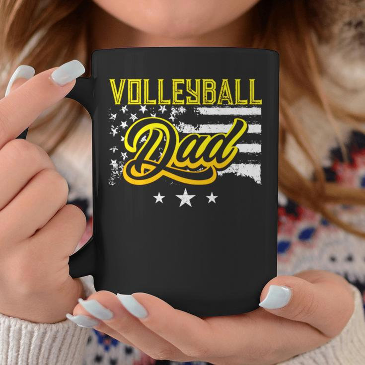 Volleyball Dad American Flag Coffee Mug Unique Gifts
