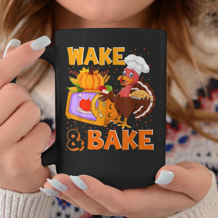 Wake Bake Turkey Feast Meal Dinner Chef Funny Thanksgiving Coffee Mug Funny Gifts