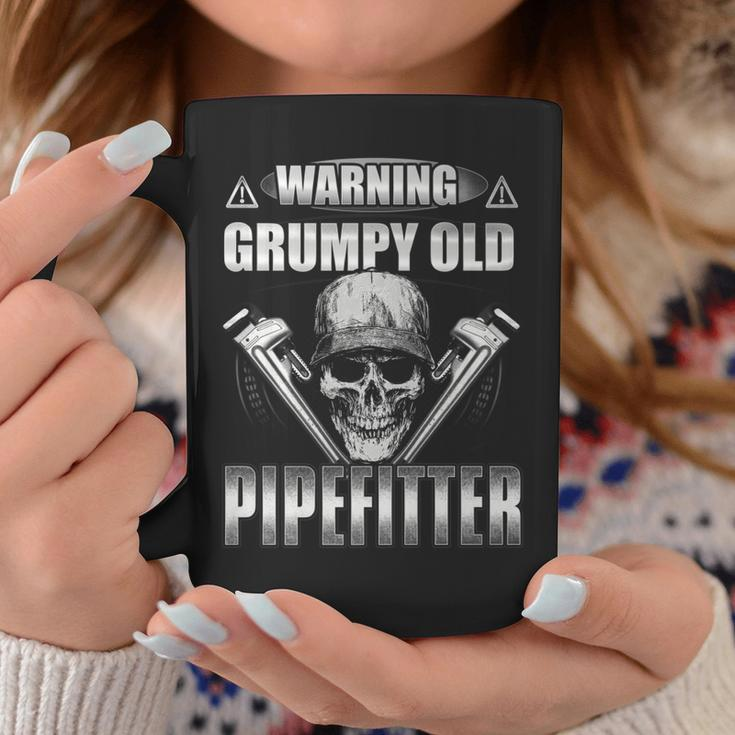 Warning Grumpy Old Pipe Fitter GrandpaPipefitter Coffee Mug Unique Gifts
