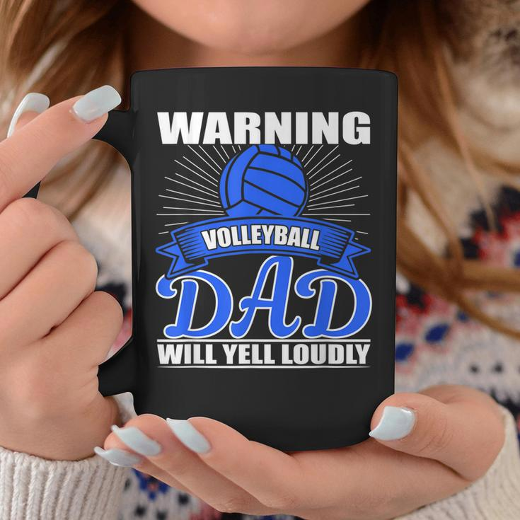 Warning Volleyball Dad Will Yell Loudly Funny Father Gift Coffee Mug Unique Gifts