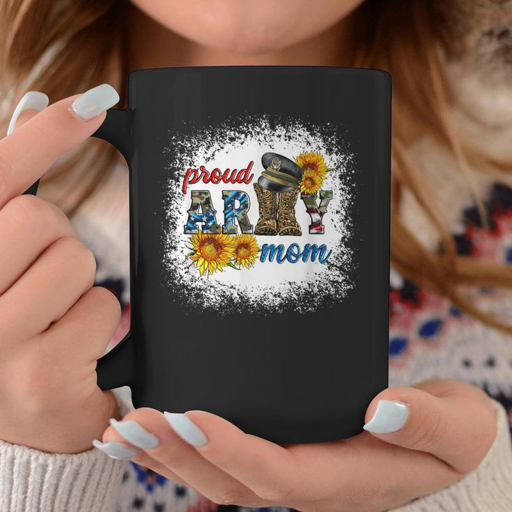 Western Proud Army Mom Military Boots Sunflower Mothers Day Coffee Mug Unique Gifts