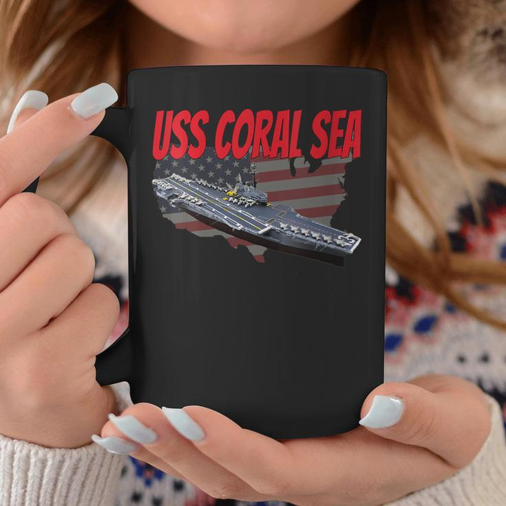 Womens Aircraft Carrier Uss Coral Sea Cva-43 For Grandpa Dad Son Coffee Mug Funny Gifts