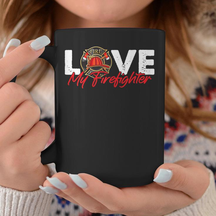 Womens Firefighter Wife Fire Department - Love My Firefighter Coffee Mug Funny Gifts