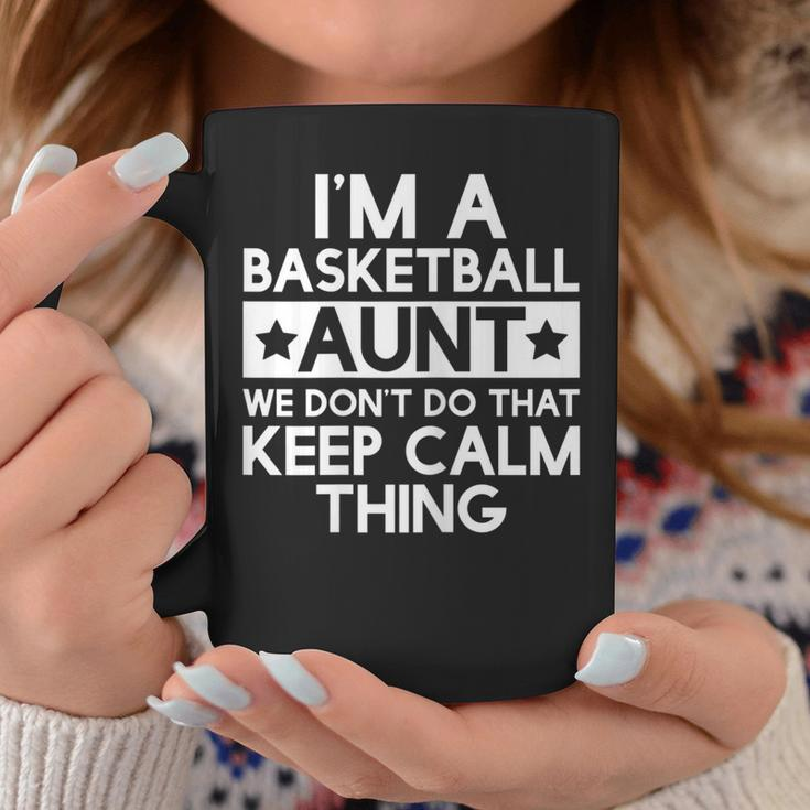 Womens Keep Calm Basketball Aunt Funny Aunts AuntieGifts Coffee Mug Funny Gifts