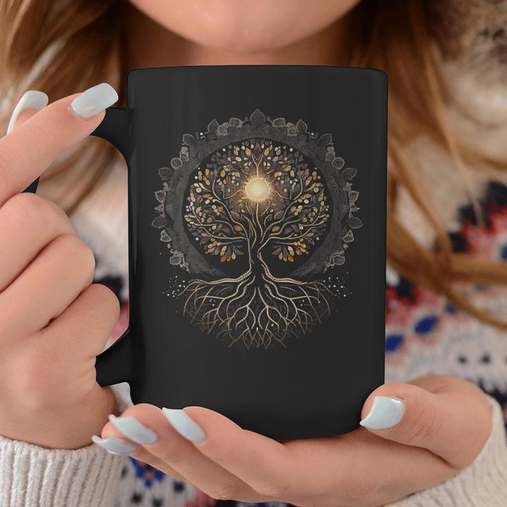 Womens Mandala Lotus Unalome Tree Moon Life Graphic Coffee Mug Unique Gifts