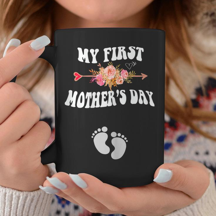 Womens My First Mothers Day Pregnancy Announcement New Mom 2023 Coffee Mug Unique Gifts