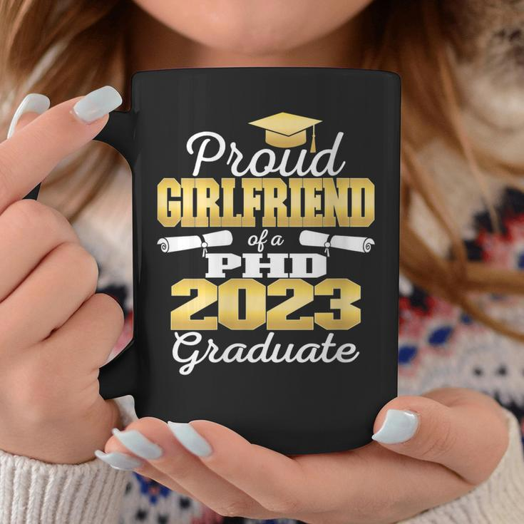 Womens Proud Girlfriend Class Of 2023 Phd Graduate Doctorate Coffee Mug Unique Gifts
