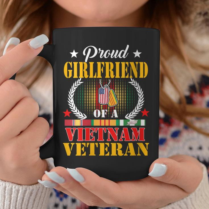 Womens Proud Girlfriend Of A Vietnam Veteran Vintage Womens Coffee Mug Funny Gifts