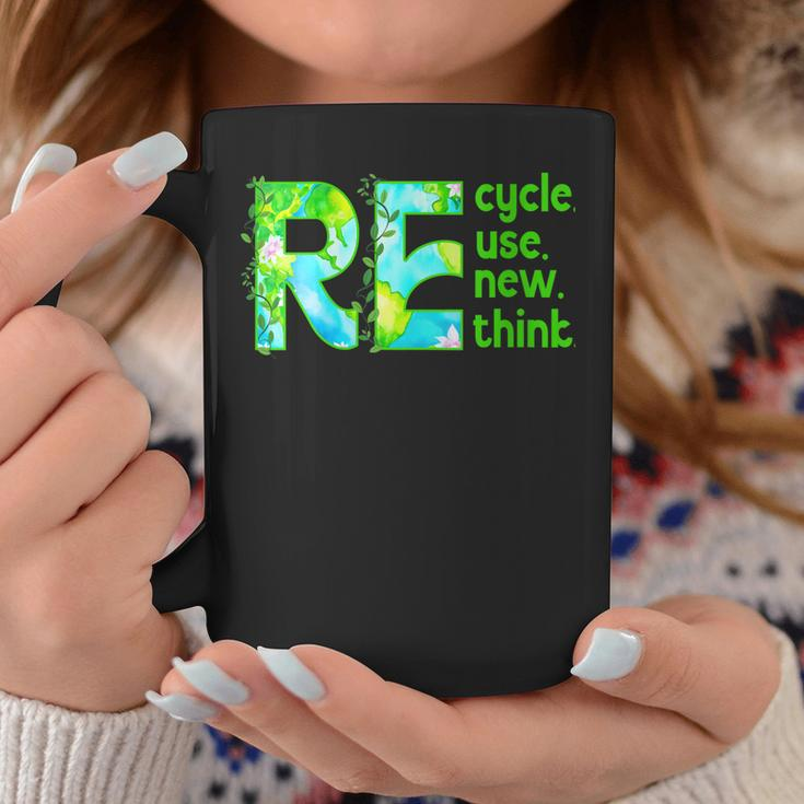 Womens Recycle Reuse Renew Rethink Outfit For Earth Day 2023 Coffee Mug Unique Gifts