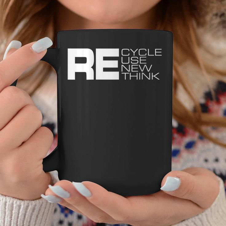 Womens Recycle Reuse Renew Rethink - Re Design Environment Activism Coffee Mug Unique Gifts