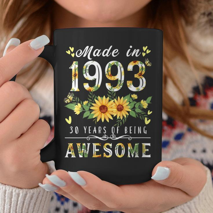 Womens Sunflower 30Th Birthday Gifts For Women Floral Best Of 1993 Coffee Mug Unique Gifts
