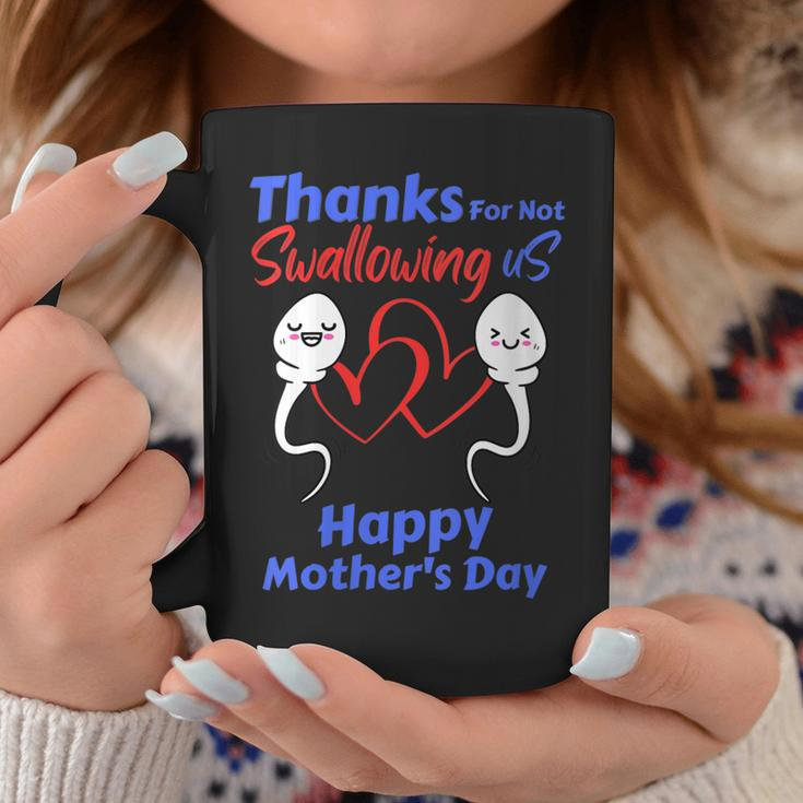 Womens Thanks For Not Swallowing Us Happy Mothers Day Fathers Day Coffee Mug Personalized Gifts
